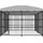 vidaXL Outdoor-Hundezwinger mit Überdachung 300 x 300 x 210 cm Stahl Schwarz