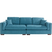 Home Affaire Big-Sofa »Fresh Pond«, in vielen Bezugsqualitäten und Farben, B/T/H: 290/96/95 cm blau