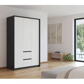 Rauch Drehtürenschrank Mainz mit Passepartout 141 x 212 x 58 cm Grau