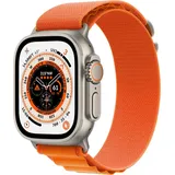 Apple Watch Ultra GPS+Cellular 49 mm Titangehäuse natur Alpine Loop orange S