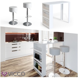 VICCO Bartisch Bar Tresen drei Farben Bartresen Stehtisch Tisch Bistrotisch Küche inkl. Barhocker