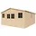 TIMBELA Gartenhaus 4,93 x 4,93 m Beige