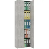 vidaXL Büroschrank Betongrau 60x32x190 cm Holzwerkstoff