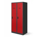 Jan Nowak Kacper Garderobenschrank 180 x 80 x 50 cm anthrazit-rot