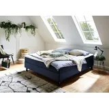 Atlantic Home Collection Boxbett Happy, ohne Kopfteil, mit Topper, wahlweise mit oder ohne Bettwaren blau 180 cm x 200 cm