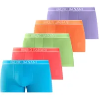 Bruno Banani Boxershorts unifarben blau/orange/grün/rot/lila S 5er Pack