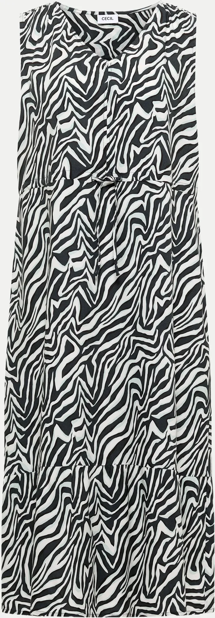 Midikleid mit Zebraprint Mehrfarbig S