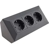 ChiliTec Mehrfachsteckdose 3-fach Anthrazit