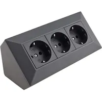 ChiliTec Mehrfachsteckdose 3-fach Anthrazit