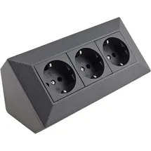 ChiliTec Mehrfachsteckdose 3-fach Anthrazit