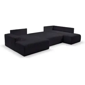 werk2 »Rotterdam-U U-Form«, Design Wohnlandschaft in Cord mit Schlaffunktion & Bettkasten
