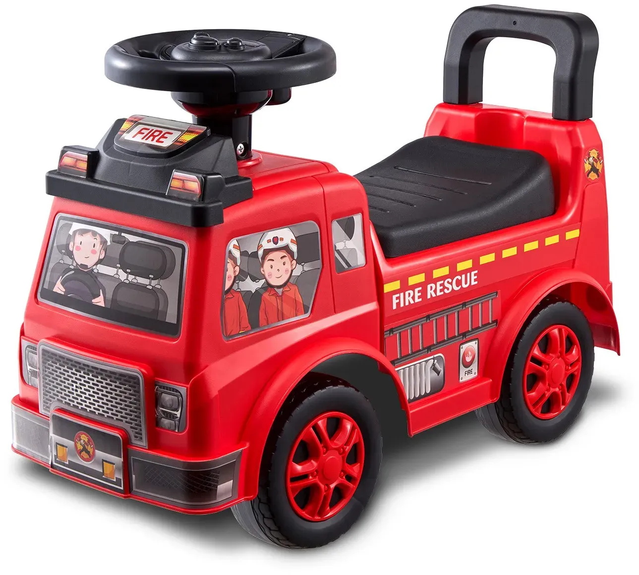 VEVOR Rutschauto Kinderfahrzeug Rutschfahrzeug Lauflernhilfe Rot 52,5x22,5x37cm