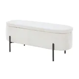 SalesFever Bettbank mit Stauraumfunktion Beige 110 x 44 cm