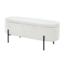 SalesFever Bettbank mit Stauraumfunktion Beige 110 x 44 cm