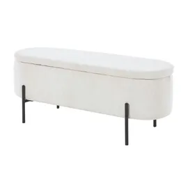SalesFever Bettbank mit Stauraumfunktion Beige 110 x 44 cm