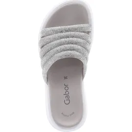 Gabor Damen, Pantolette in gold/silber/bronce, Gr. 41 - Grau