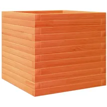 vidaXL Pflanzkübel Wachsbraun 50x50x45,5 cm Massivholz Kiefer