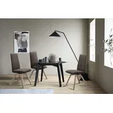 Polsterstuhl STRESSLESS "Laurel", braun (braun batick, eiche gekalkt), B:49cm H:105cm T:60cm, Leder BATICK: BATICK ist ein leicht korrigiertes, durchgefärbtes und genarbtes Möbelleder, bei dem die meisten Unebenheiten und Spuren in der Regel entfernt wurden., Stühle, Polsterstuhl, High Back, Größe L, mit schräggestellten Beinen in Eiche gekalkt