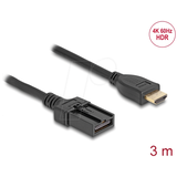 DeLock HDMI Automotive Kabel HDMI-A Stecker HDMI-E Stecker 3 m 4K 60 Hz (3 m, HDMI), Video Kabel