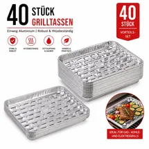 Tepro Grillschale 34 x 23 cm Aluminium silber