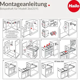 HAILO Abfallsammler Tandem 15/15 dunkelgrau | Dunkelgrau