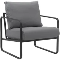 deluke Lounger Sessel JAKART Kunstleder 70 x 82 x 74 cm Grau