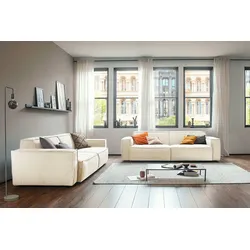 KAWOLA Sitzgruppe SAMU 3-Sitzer 2-Sitzer Stoff creme