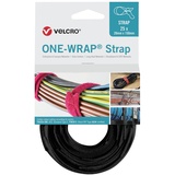 Velcro Klettkabelbinder One Wrap Strap 20 x 200mm, Schwarz 25 Stück