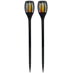 Lumisky 2 Mini-Fackeln mit Flammeneffekt H70CM Schwarz Lumi jardin