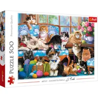 Trefl Puzzle 500 - Katzen Familie