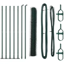 vidaXL - Zaun Mit Pfosten Grün 1.2 m Pvc-beschichteter Stahl