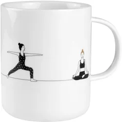 räder Tasse Geschenktasse Yoga weiß gold 0017294