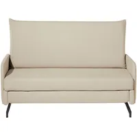 2-Sitzer Schlafsofa beige / schwarz BELFAST