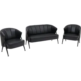 Mendler Sessel HWC-P30 Kunstleder 65 x 74 x 0 cm Schwarz