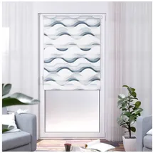 K-HOME Klemmfix Doppelrollo Welle 30 x 150 cm grau
