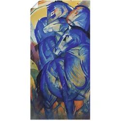Wandbild ARTLAND "Turm der blauen Pferde. 1913", blau (farbe bild(er): blau), B:30cm H:60cm T:0,1cm, Papier, Bilder, als Leinwandbild, Poster in verschied. Größen