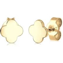 ELLI PREMIUM Ohrstecker Kleeblatt gold 585 onesize