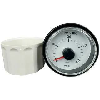 VDO Viewline Drehzahlmesser Zusatzinstrument weiß 52mm 12V + 24V