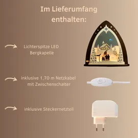 Weigla Lichterspitze Bergkapelle 52 x 53,5 x 9 cm