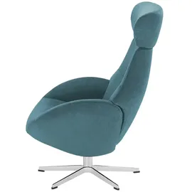 Sofa.de Fernsehsessel Globe Mikrofaser 79 x 111 x 84 cm türkis/petrol drehbar