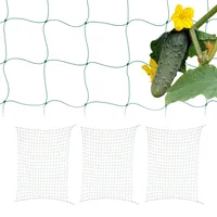 Relaxdays Ranknetz 4er Set, für Gewächshaus, 200x350 cm, Rankhilfe Gurken, Maschenweite 10 cm, Gewächshausnetz, PE, grün