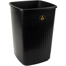 WeTec ESD-Papierkorb mit ESD-Logo, eckig