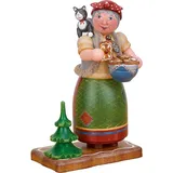 Hubrig Volkskunst Räuchermann Hexe Knusper, knusper 20 cm mehrfarbig