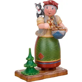 Hubrig Volkskunst Räuchermann Hexe Knusper, knusper 20 cm mehrfarbig
