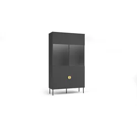 Home Affaire Vitrine BELLOT 106 x 40 x 187 cm Schwarz