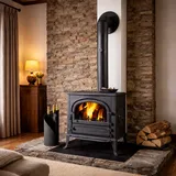 Kaminofen Globe-fire Neptune raumluftunabhängig Vollguss schwarz 9,2kW