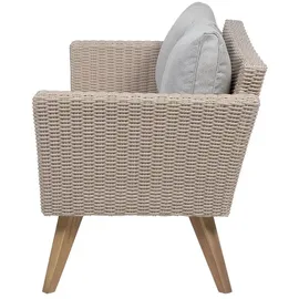 Beliani Rattan Lounge-Set braun