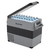 Auronic Kompressor Kühlbox Elektrisch 12V und 230 Volt - Coolbox - Camping Kühlschrank - 5 Stufen - 49,5L - Gefrierbox - Grau