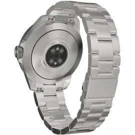 Withings ScanWatch Nova 42 mm blau, FKM-Armband mit Edelstahlschnalle silber