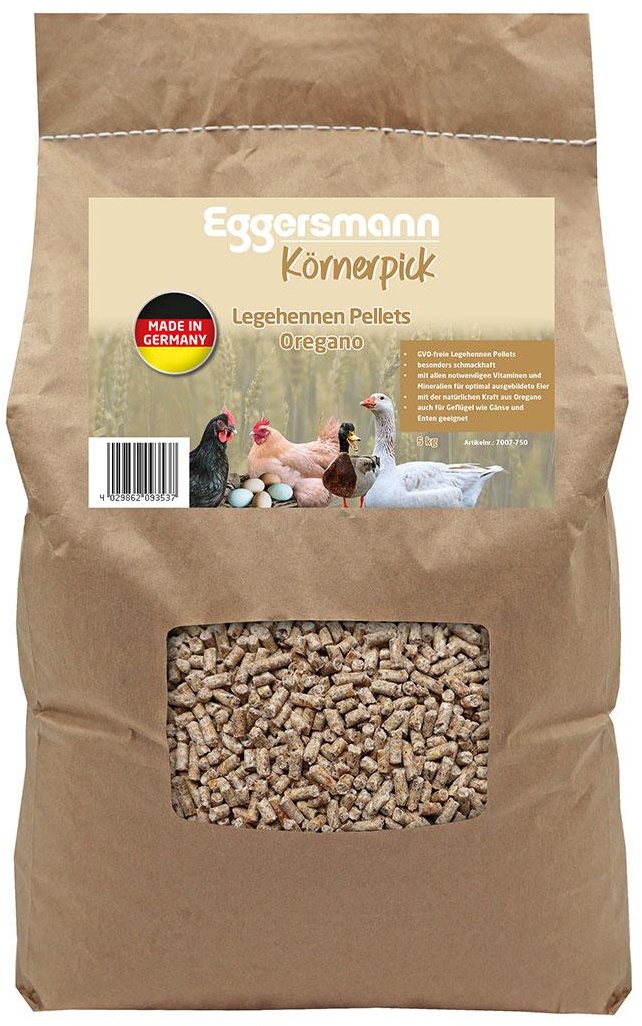 Körnerpick - Legehennen Pellets Oregano 5 kg Alleinfutter für Legehennen